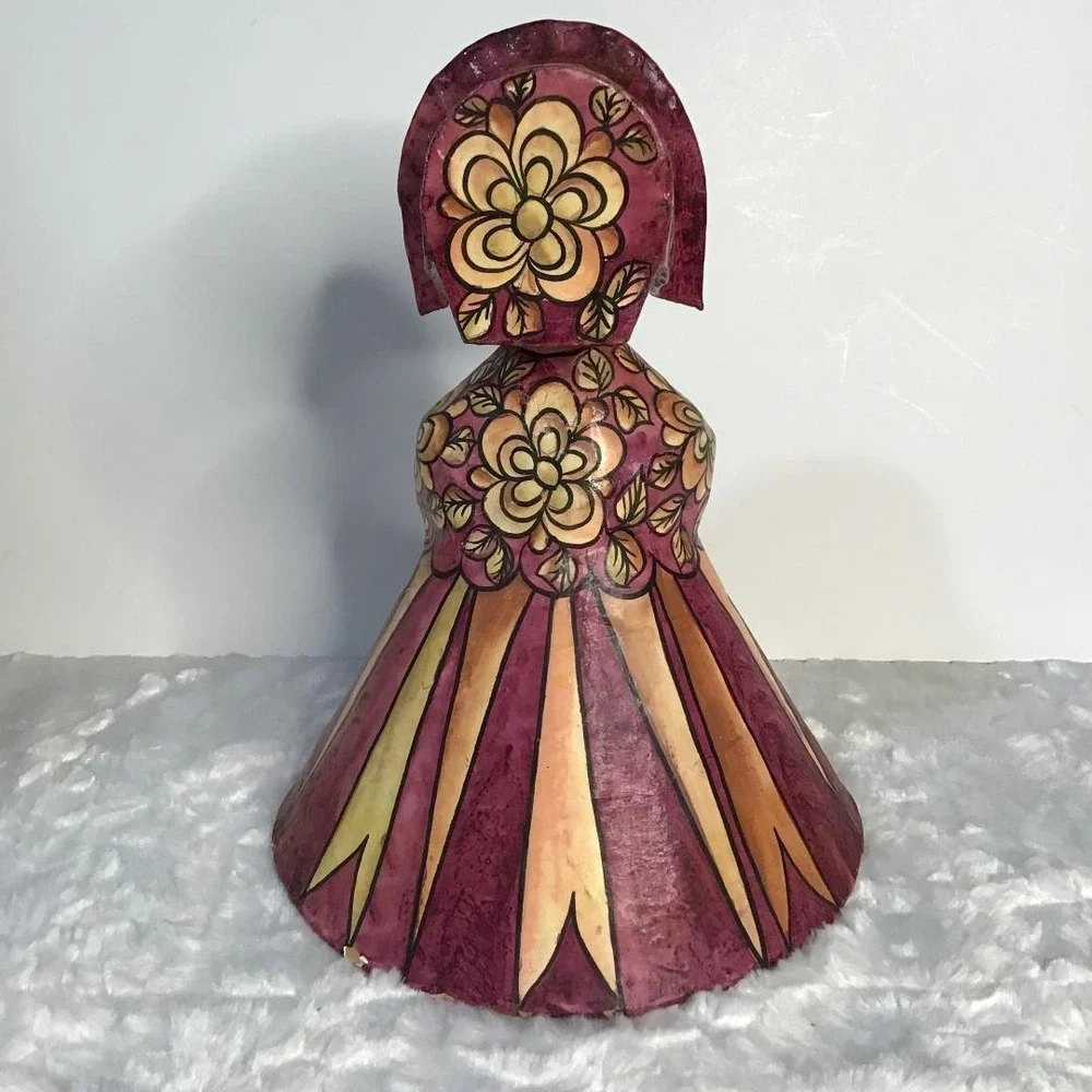 Hector Ruiz Vintage Hand Painted Paper Mache Folk Art Doll Figurine Southwestern